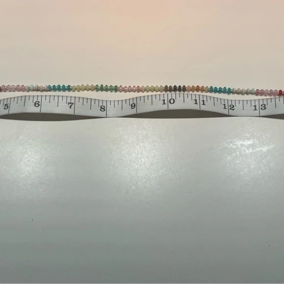 Boho Multicolor Rainbow Stone Necklace One Size Anthropologie NWOT - Picture 4 of 5